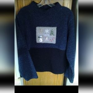 C&B SPORT HEAVYWEIGHT POLY ACRYLIC SHIRT WINTER SCENES SIZE XL